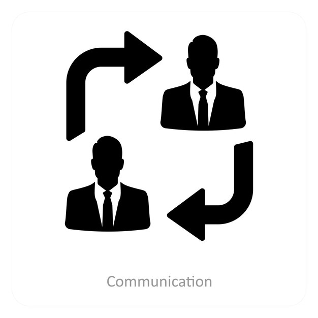 Concepto de icono de comunicación y chat