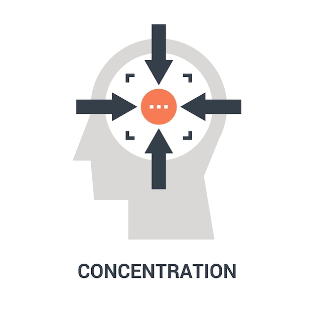 Concepto de icono de concentración