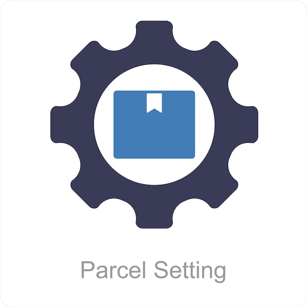Concepto de icono de configuración y configuración de parcelas