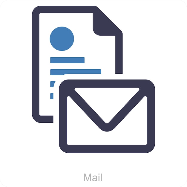 Concepto de icono de correo y marketing