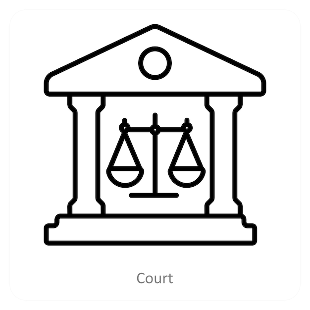 Concepto de icono de la corte