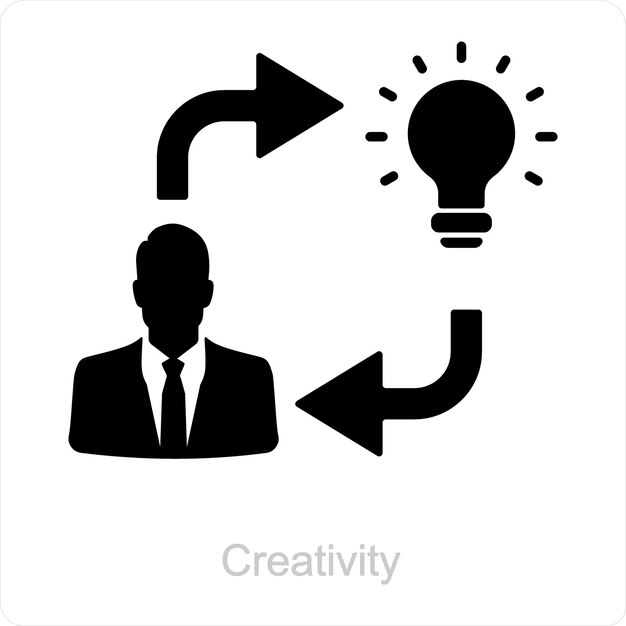 Concepto de icono de creatividad e idea
