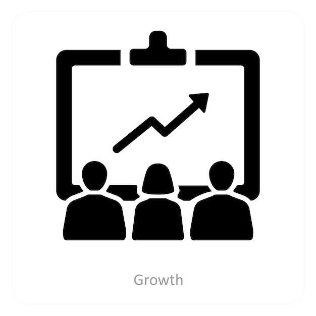 Concepto de icono de crecimiento y diagrama