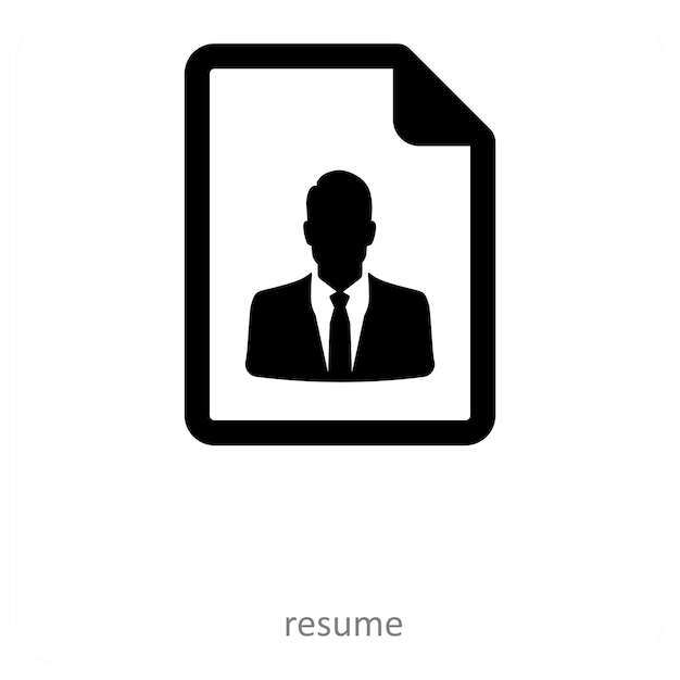 concepto de icono de currículum y perfil