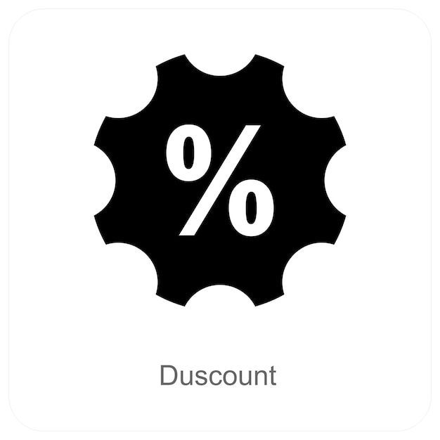 Concepto de icono de descuento y venta