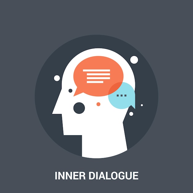 Concepto de icono de diálogo interno