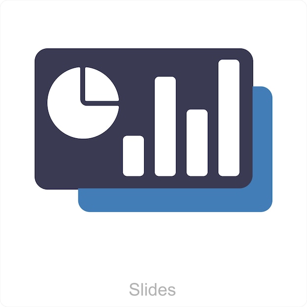 Concepto de icono de diapositivas y planificación