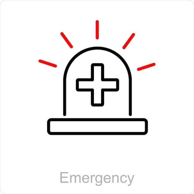 Concepto de icono de emergencia y alerta