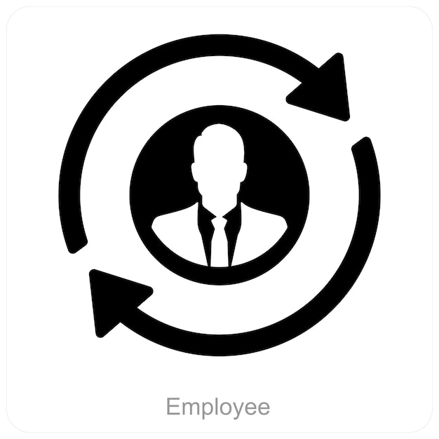 Concepto de icono de empleado y negocio