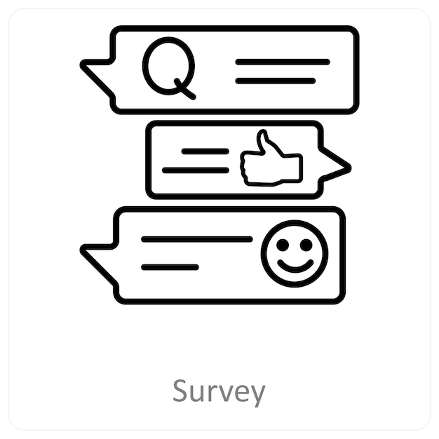 concepto de icono de encuestas y calificaciones