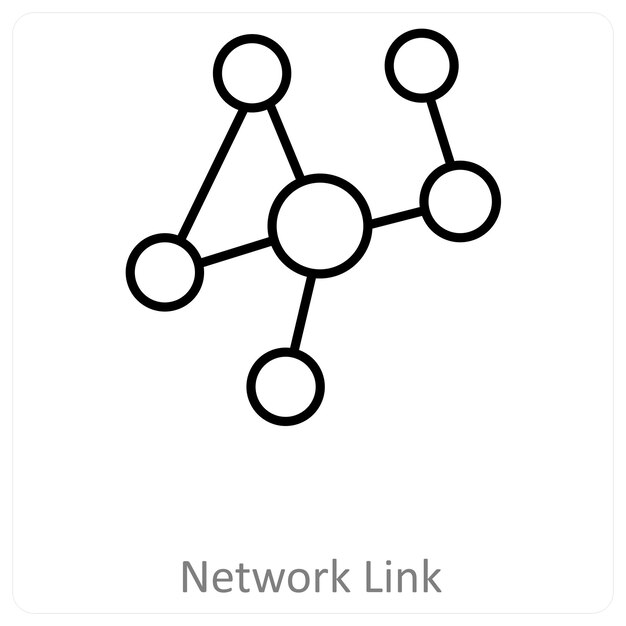 concepto de icono de enlace y conexión de red