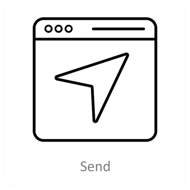 Concepto del icono de envío