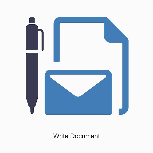 concepto de ícono de escritura y copia de documentos