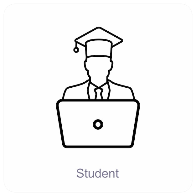 Concepto de ícono estudiantil y educativo
