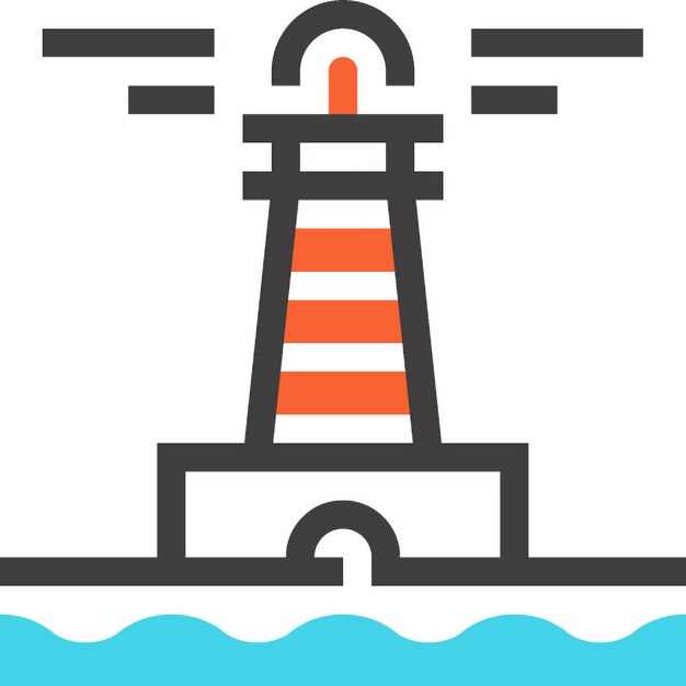 concepto de icono de faro