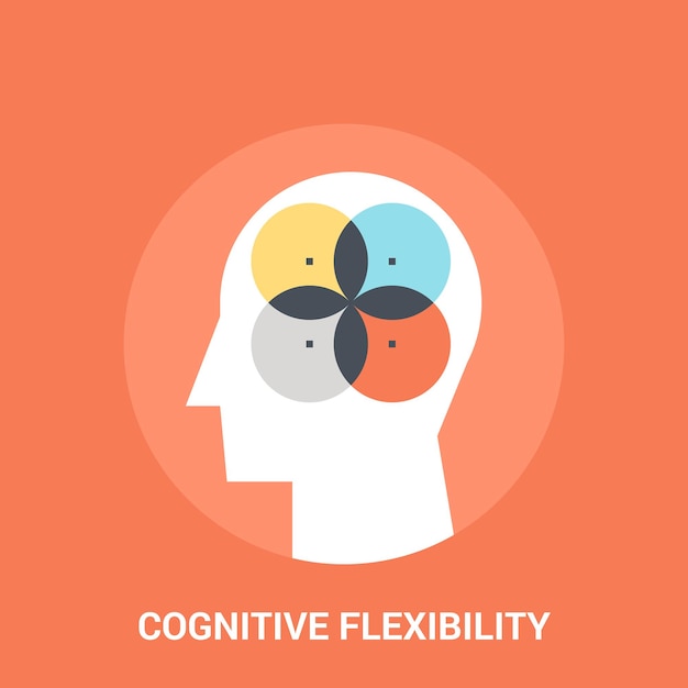 Concepto de icono de flexibilidad cognitiva