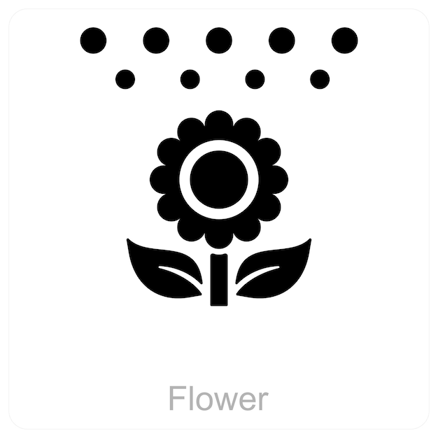 Concepto de icono de flores y plantas