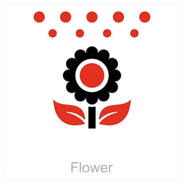 Concepto de icono de flores y plantas