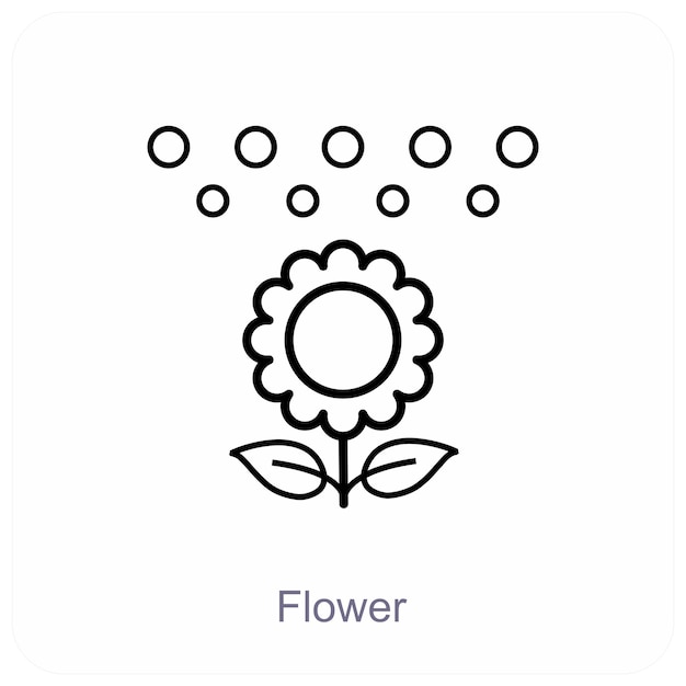 Concepto de icono de flores y plantas