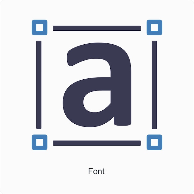 concepto de icono de fuente y diseño