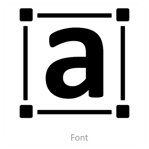 concepto de icono de fuente y diseño
