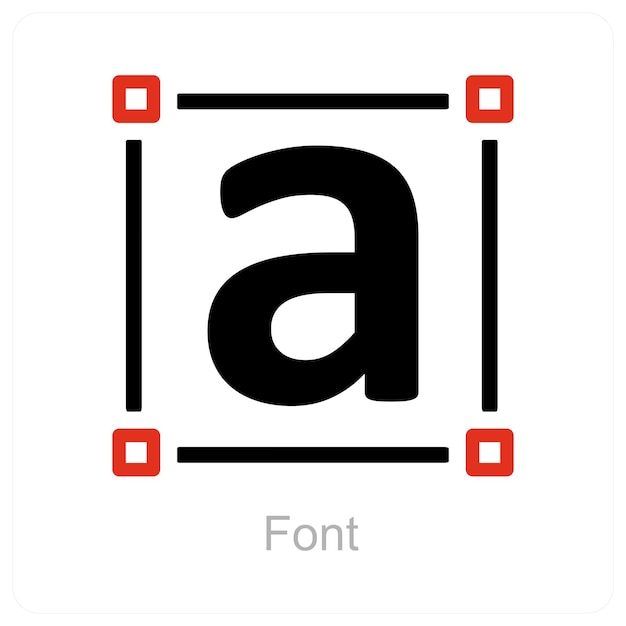 concepto de icono de fuente y diseño