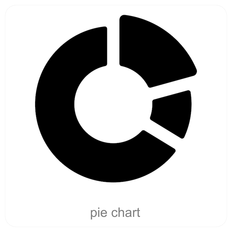 Vector concepto de icono de gráfico y diagrama