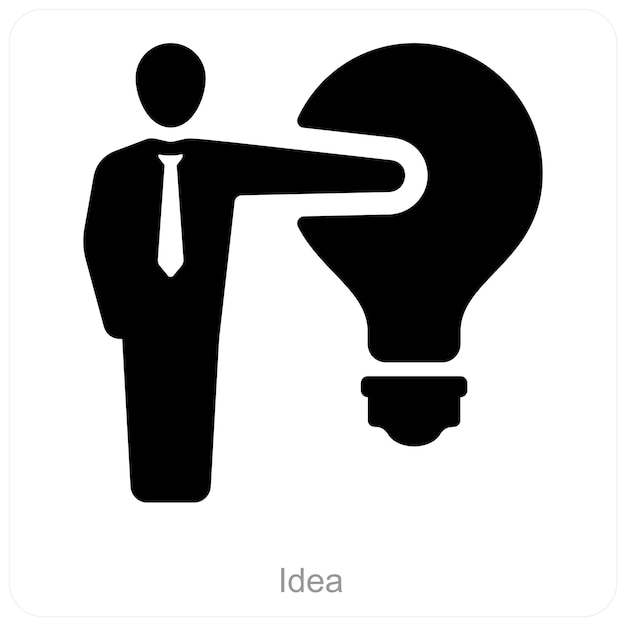 concepto de icono de idea y creatividad