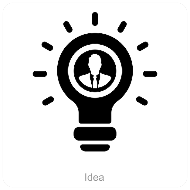 concepto de icono de idea y creatividad