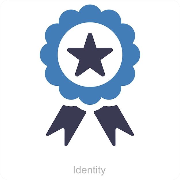 Concepto de icono de identidad y éxito