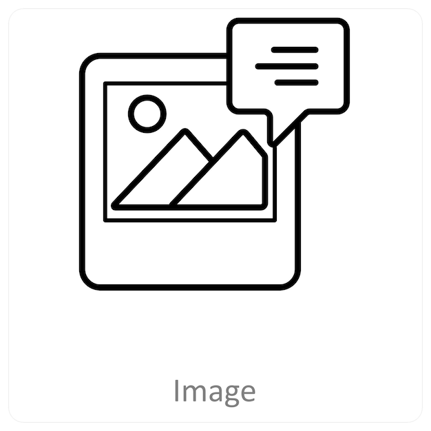 concepto de icono de imagen y imagen