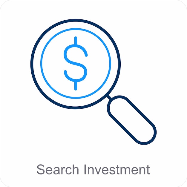 Concepto de icono de inversión y negocio