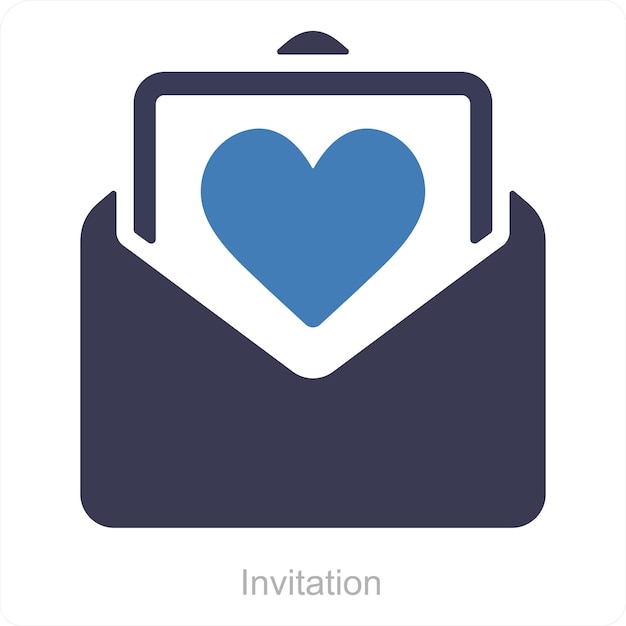 Concepto de icono de invitación e invitación