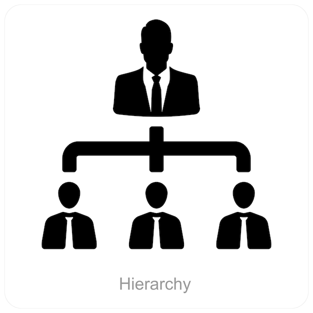 El concepto de icono de jerarquía y organización
