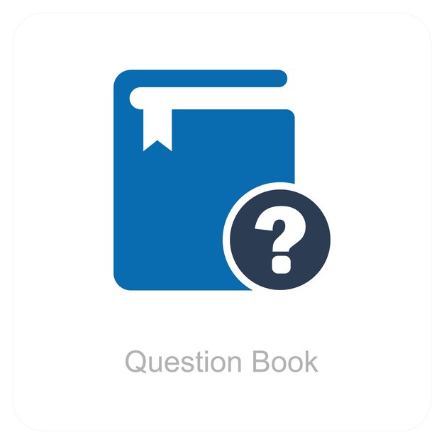 Concepto de icono de libro de preguntas y ayuda