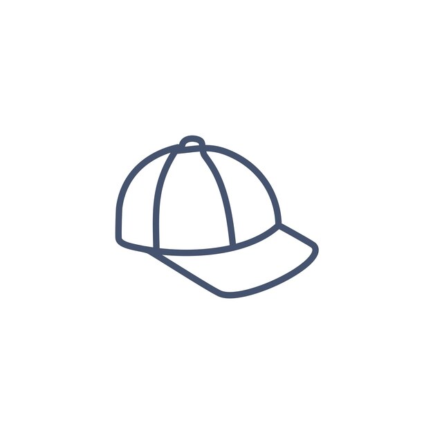 Concepto del icono de la línea de la gorra de béisbol Ilustración vectorial