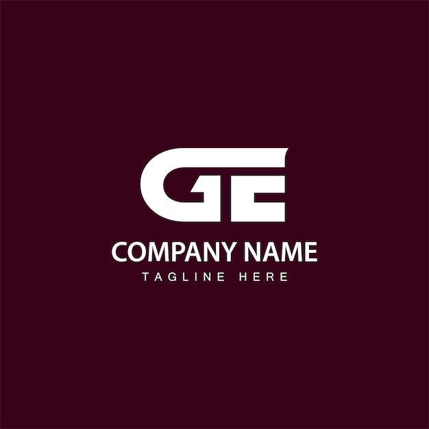 El concepto de icono del logotipo de la letra GE