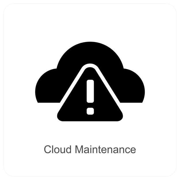 Concepto de icono de mantenimiento y reparación en la nube
