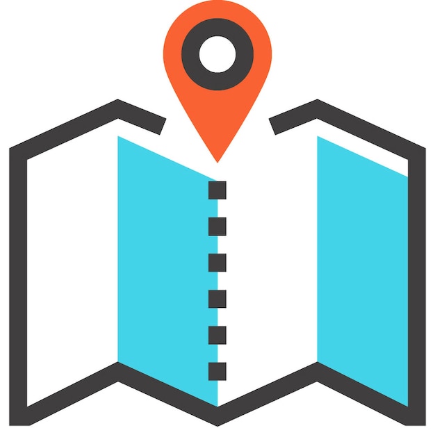 concepto de icono del mapa