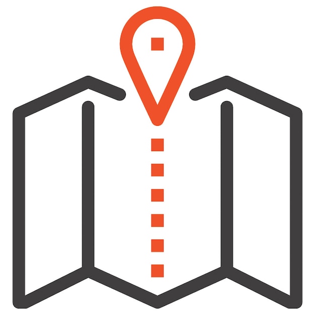concepto de icono del mapa