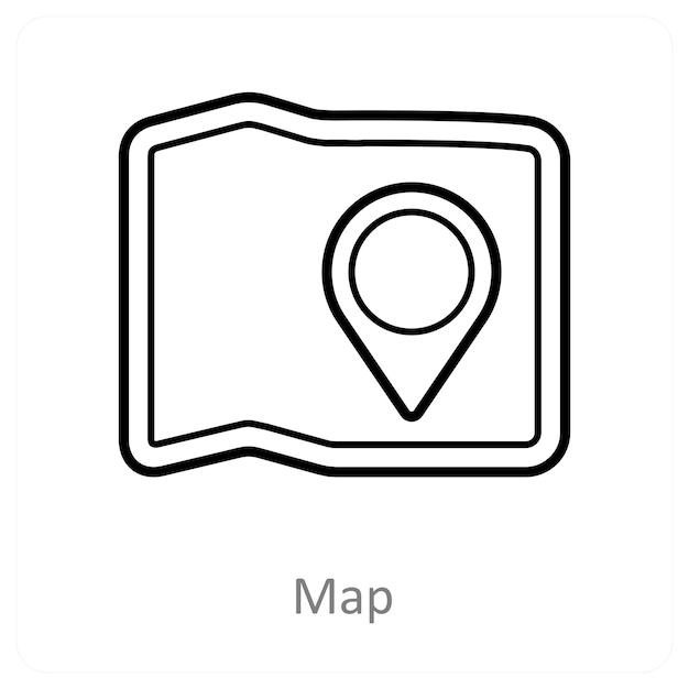 Concepto de icono de mapa
