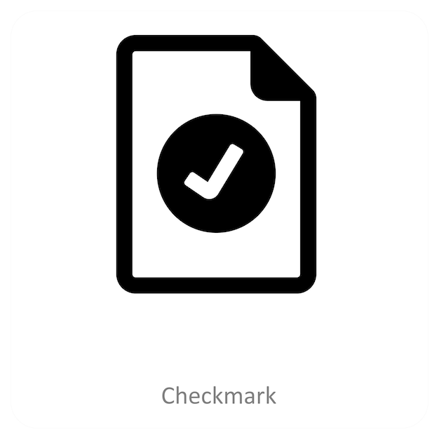 concepto del icono de marca de comprobación y aceptación