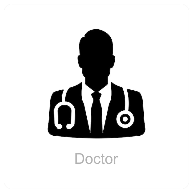 concepto de icono de médico y cirujano