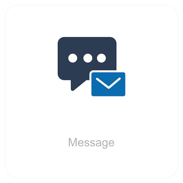 Concepto de icono de mensaje y chat