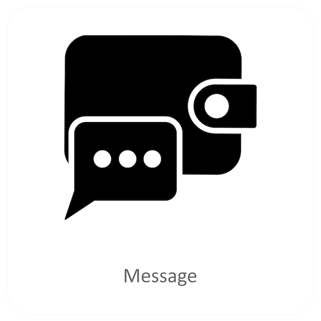 Concepto de icono de mensaje y chat