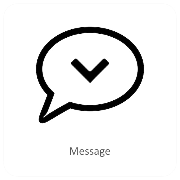 Concepto de icono de mensaje y chat