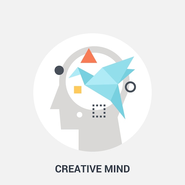 Concepto de icono de mente creativa