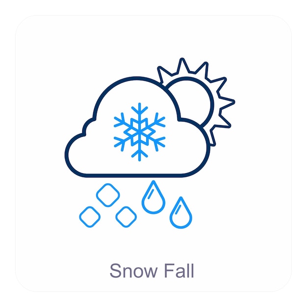 Concepto de icono de nieve y clima