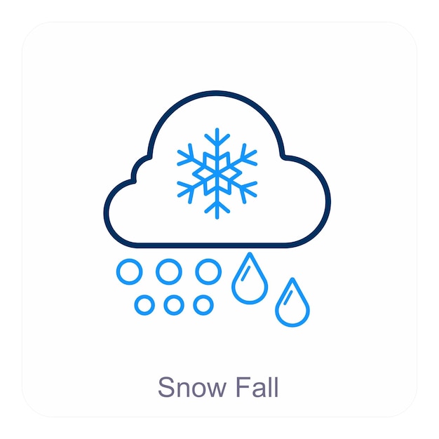 Concepto de icono de nieve y clima