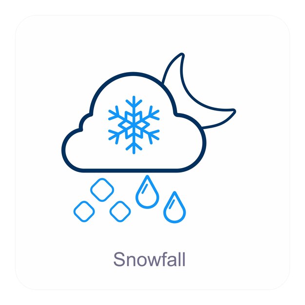 Concepto de icono de nieve y clima